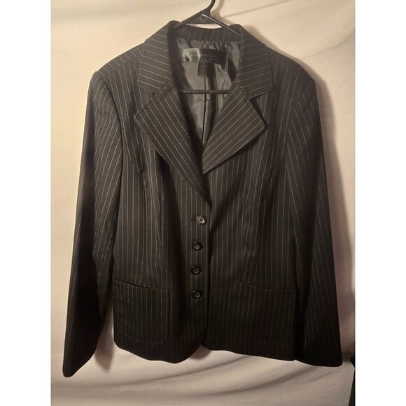 Apostrophe Jackets & Blazers - Apostrophe Women’s 18 1X Black Pinstripe Blazer Suit Jacket‎ Office Classic